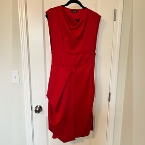 SHEIN Asymmetrical Red Dress